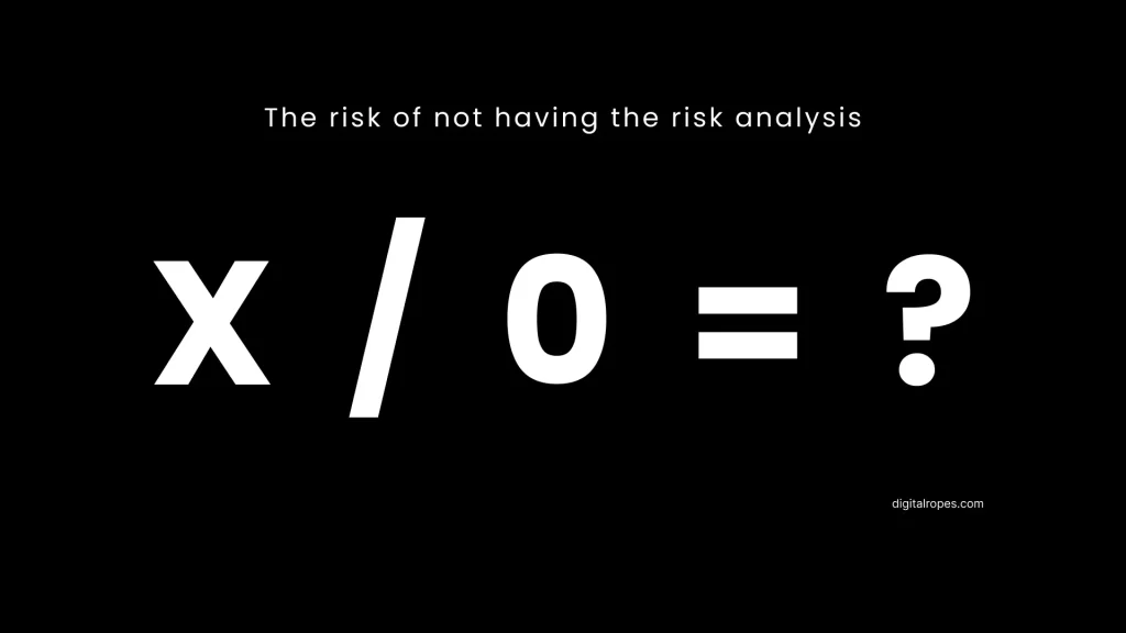 Risk analysis of having no risk analysis